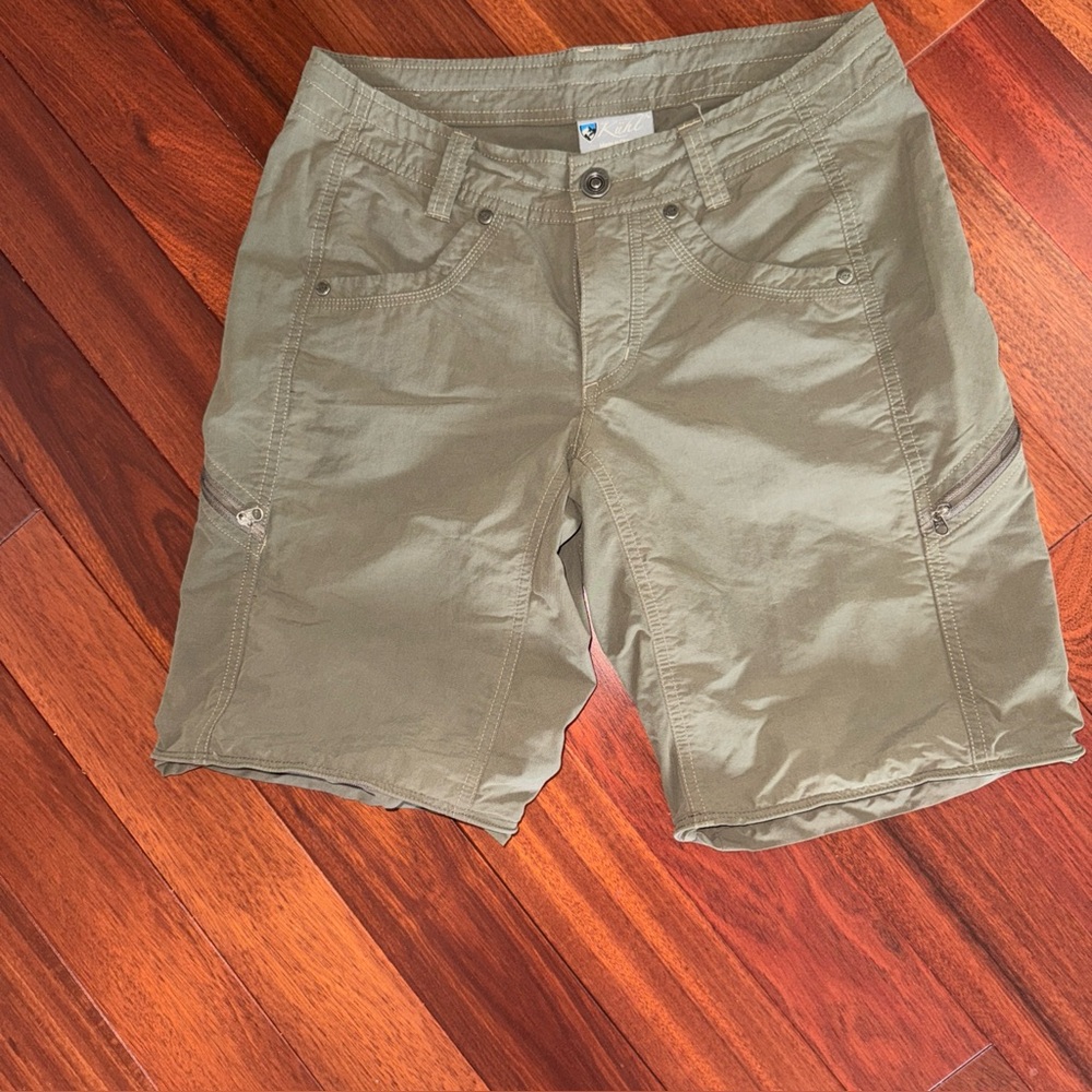 Kuhl Shorts Women's 4 Outdoors Drawstring Hiking 4" Inseam Green